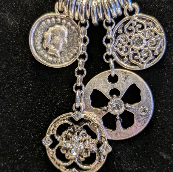 Vintage 1946 Silver Charm Necklace - Picture 6 of 7